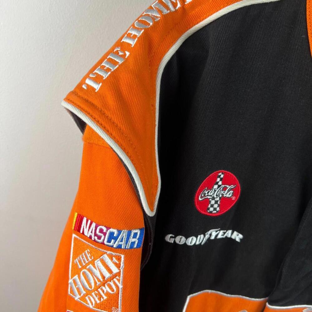 Chase Authentics Tony Stewart NASCAR Home Depot Jacket XL Black Orange Embroider - Picture 7 of 9
